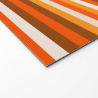 70s Fine Stripes in Retro Orange and Brown Welcome Mat Gallery Image 2