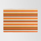 70s Fine Stripes in Retro Orange and Brown Rug Gallery Image 2