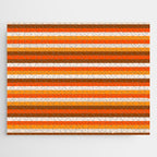 70s Fine Stripes in Retro Orange and Brown Jigsaw Puzzle Gallery Image 1