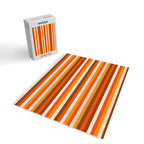 70s Fine Stripes in Retro Orange and Brown Jigsaw Puzzle Gallery Image 2