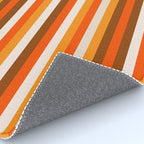 70s Fine Stripes in Retro Orange and Brown Rug Gallery Image 4