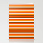 70s Fine Stripes in Retro Orange and Brown Stationery Card Gallery Image 2
