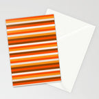 70s Fine Stripes in Retro Orange and Brown Stationery Card Gallery Image 2