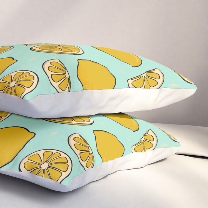 Lemon Print Pillow Sham Gallery Image 3