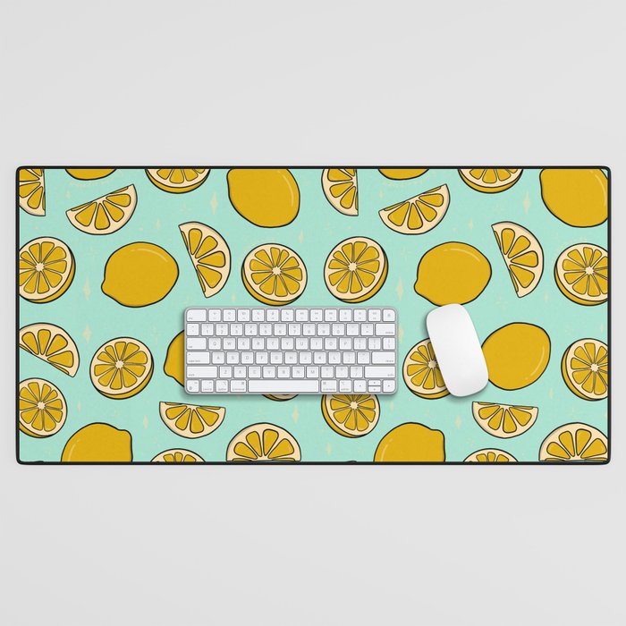Lemon Print Desk Mat Gallery Image 1