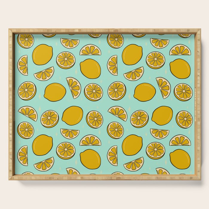 Lemon Print Serving Tray Gallery Image 1