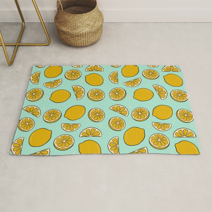Lemon Print Rug Gallery Image 1