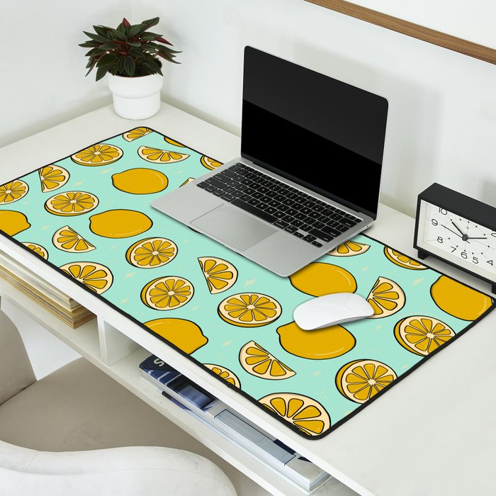 Lemon Print Desk Mat Gallery Image 2