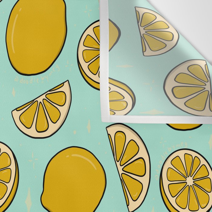 Lemon Print Wall Tapestry Gallery Image 3