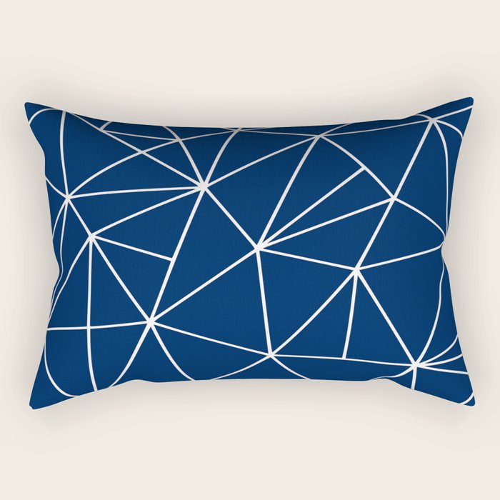 Triangle Geometric Art,  Navy Blue, Pieces Art Rectangular Pillow Gallery Image 1
