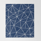 Triangle Geometric Art,  Navy Blue, Pieces Art Throw Blanket Gallery Image 2