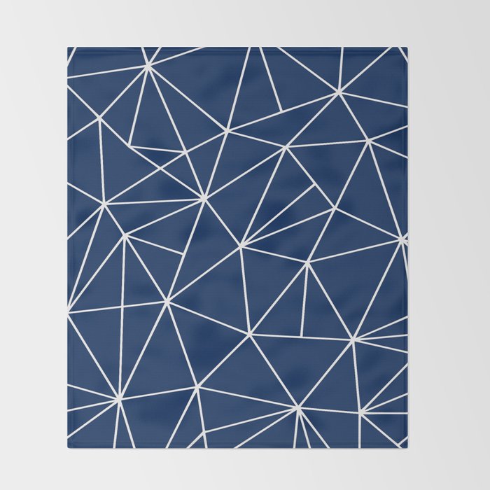 Triangle Geometric Art,  Navy Blue, Pieces Art Throw Blanket Gallery Image 2
