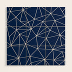 Triangle Geometric Art,  Navy Blue, Pieces Art Wood Wall Art Gallery Image 1