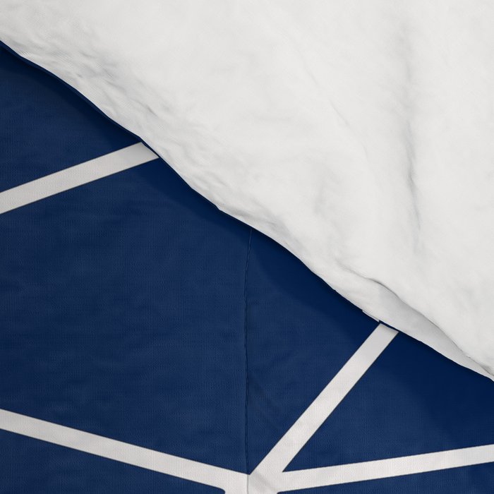 Triangle Geometric Art,  Navy Blue, Pieces Art Comforter Gallery Image 4
