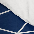 Triangle Geometric Art,  Navy Blue, Pieces Art Comforter Gallery Image 4