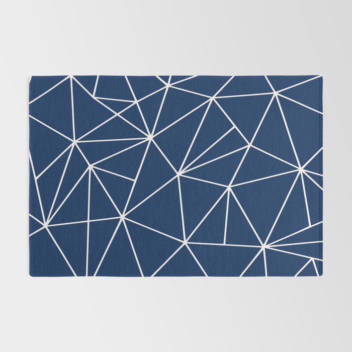 Triangle Geometric Art,  Navy Blue, Pieces Art Rug Gallery Image 2
