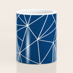 Triangle Geometric Art,  Navy Blue, Pieces Art Coffee Mug Gallery Image 4