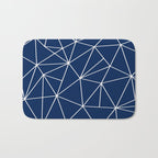 Triangle Geometric Art,  Navy Blue, Pieces Art Bath Mat Gallery Image 1