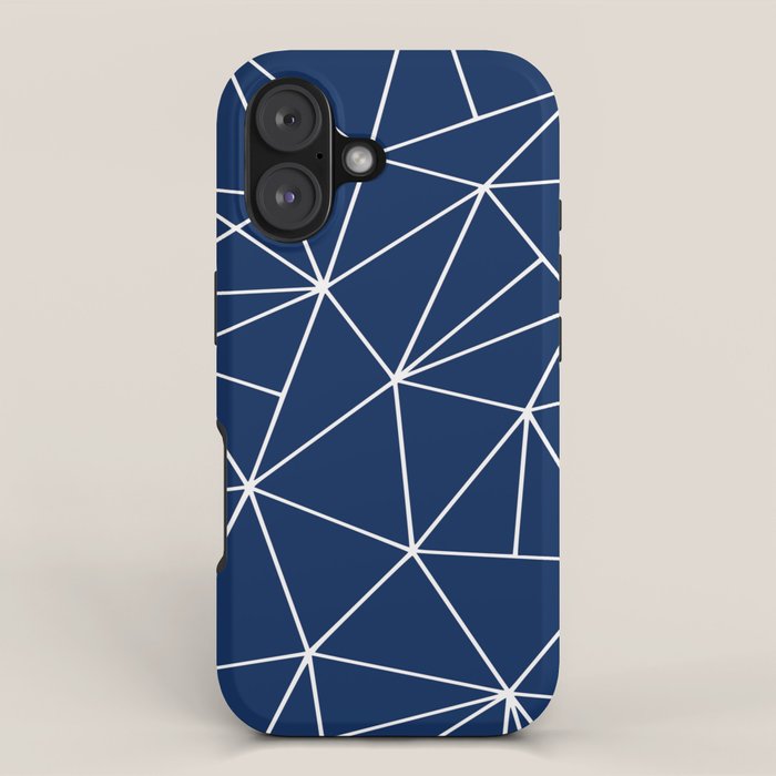 Triangle Geometric Art,  Navy Blue, Pieces Art iPhone Case Gallery Image 1