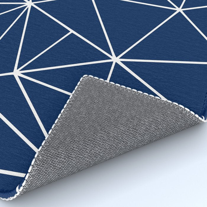 Triangle Geometric Art,  Navy Blue, Pieces Art Rug Gallery Image 4