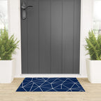 Triangle Geometric Art,  Navy Blue, Pieces Art Welcome Mat Gallery Image 3