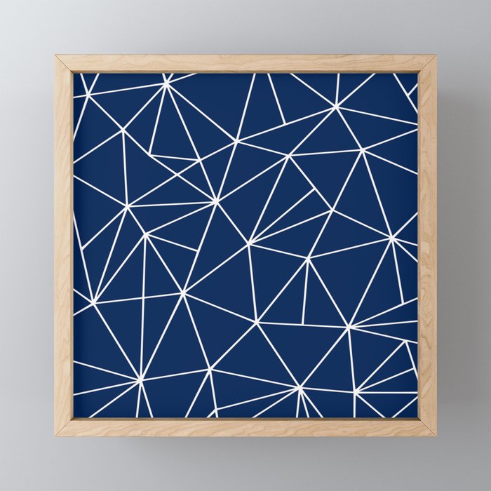 Triangle Geometric Art,  Navy Blue, Pieces Art Mini Art Print Gallery Image 1