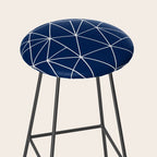 Triangle Geometric Art,  Navy Blue, Pieces Art Stool Gallery Image 2
