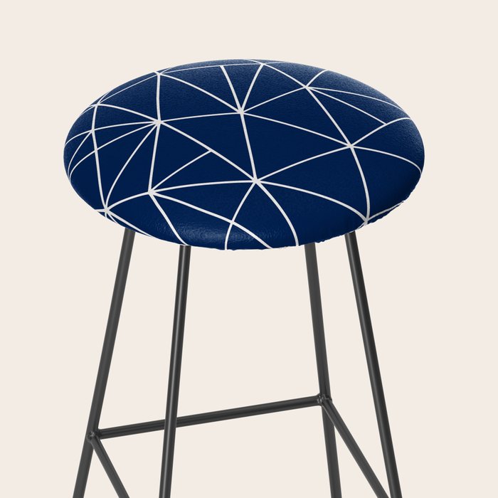 Triangle Geometric Art,  Navy Blue, Pieces Art Stool Gallery Image 2