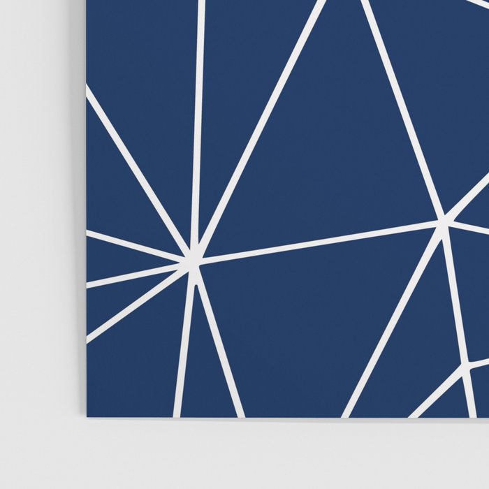 Triangle Geometric Art,  Navy Blue, Pieces Art Poster Gallery Image 3