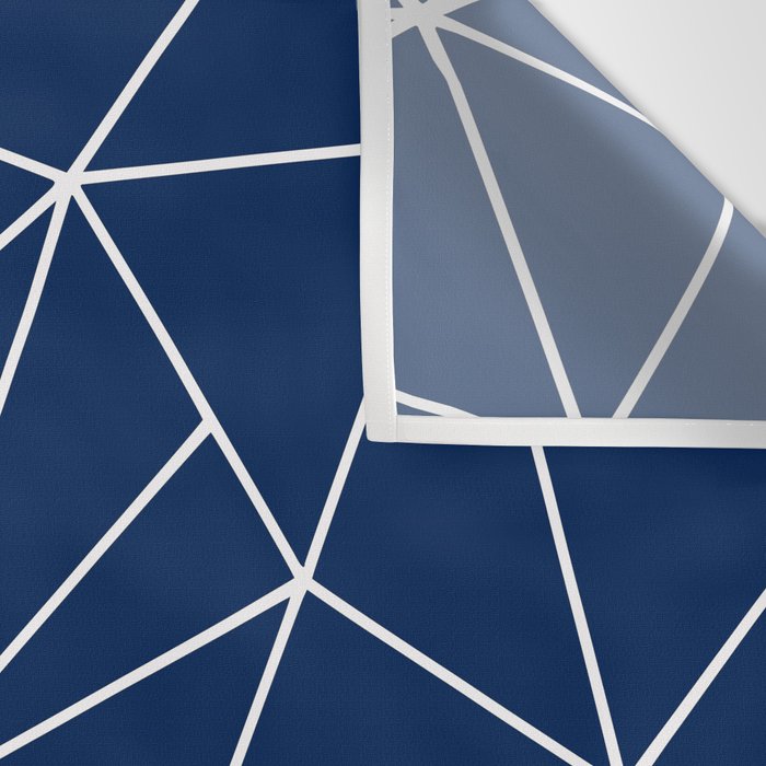 Triangle Geometric Art,  Navy Blue, Pieces Art Wall Tapestry Gallery Image 3