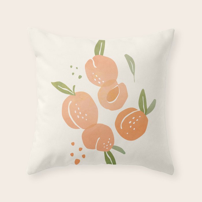 Peaches Throw Pillow Gallery Image 1