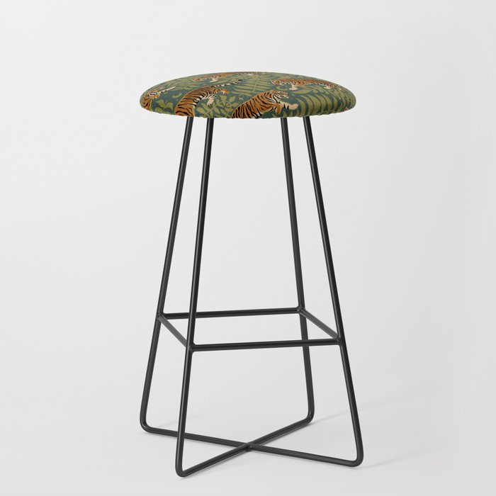 Tigers - forest and fern Stool Gallery Image 1