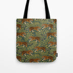 Tigers - forest and fern Tote Bag Gallery Image 1