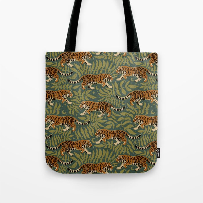 Tigers - forest and fern Tote Bag Gallery Image 1