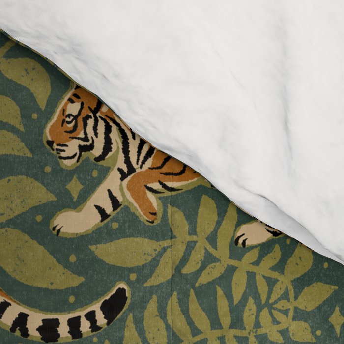 Tigers - forest and fern Comforter Gallery Image 4