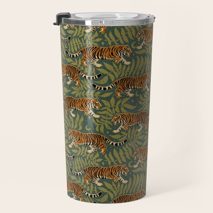 Tigers - forest and fern Travel Mug Gallery Image 3