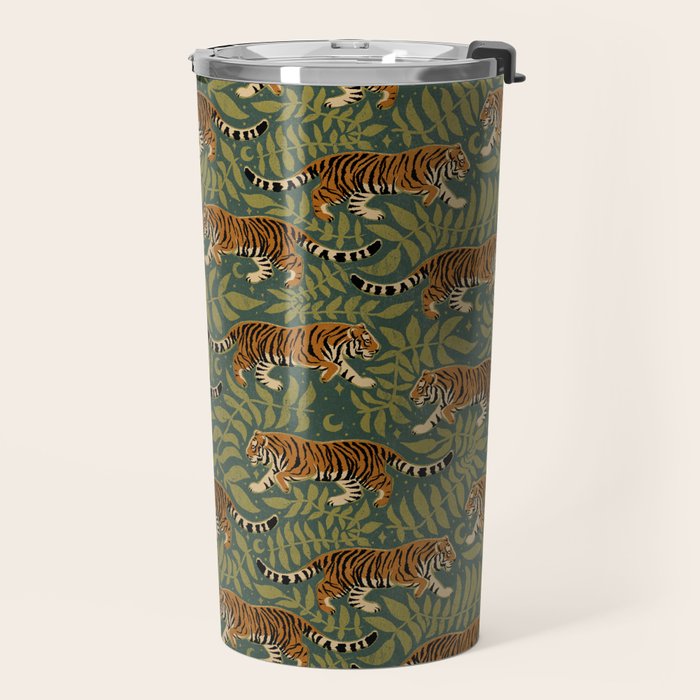 Tigers - forest and fern Travel Mug Gallery Image 2