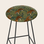 Tigers - forest and fern Stool Gallery Image 2