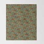 Tigers - forest and fern Throw Blanket Gallery Image 2