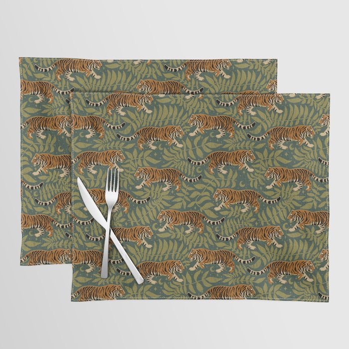 Tigers - forest and fern Placemat Gallery Image 1
