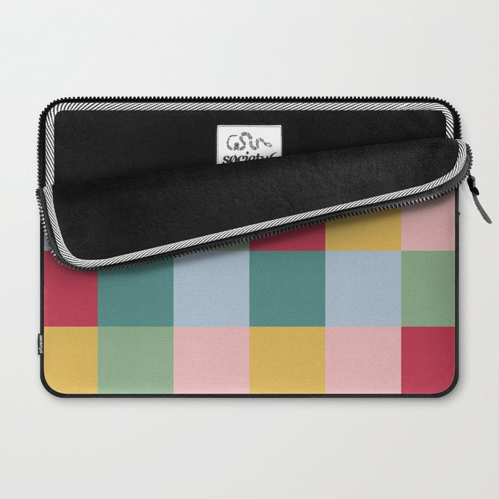 Bold Colorful Checks Pattern - Large XXII Laptop Sleeve Gallery Image 2