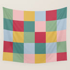 Bold Colorful Checks Pattern - Large XXII Wall Tapestry Gallery Image 4