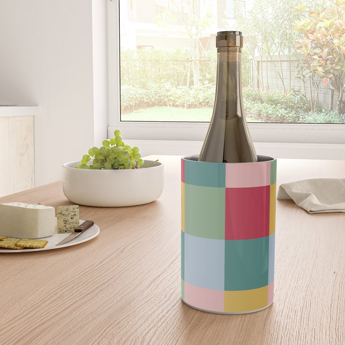 Bold Colorful Checks Pattern - Large XXII Wine Chiller Gallery Image 4