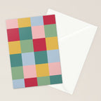 Bold Colorful Checks Pattern - Large XXII Stationery Card Gallery Image 2