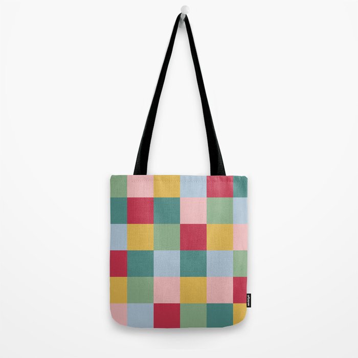 Bold Colorful Checks Pattern - Large XXII Tote Bag Gallery Image 2