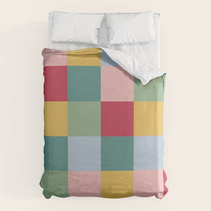 Bold Colorful Checks Pattern - Large XXII Duvet Cover Gallery Image 6