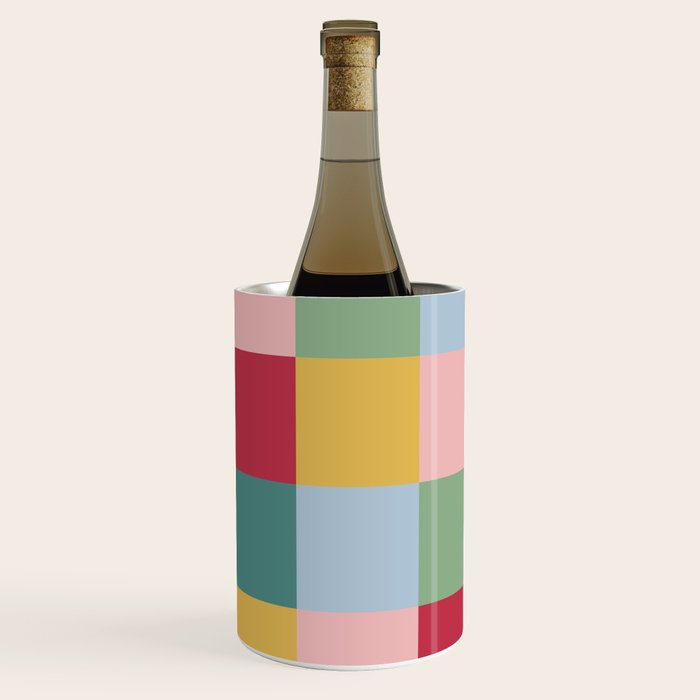 Bold Colorful Checks Pattern - Large XXII Wine Chiller Gallery Image 3