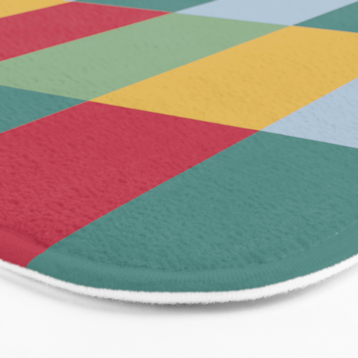 Bold Colorful Checks Pattern - Large XXII Bath Mat Gallery Image 3