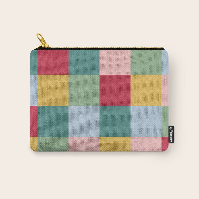 Bold Colorful Checks Pattern - Large XXII Carry All Pouch Gallery Image 1