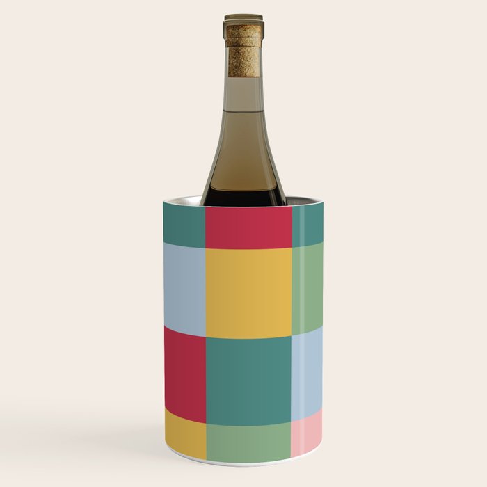 Bold Colorful Checks Pattern - Large XXII Wine Chiller Gallery Image 2